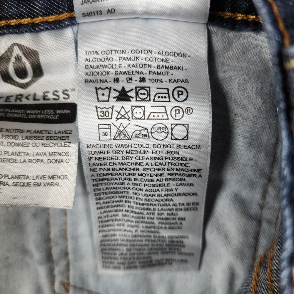 Levi Strauss 569 Loose Straight Jeans Mens 44x32 Blue‎ Dark Wash Baggy Denim